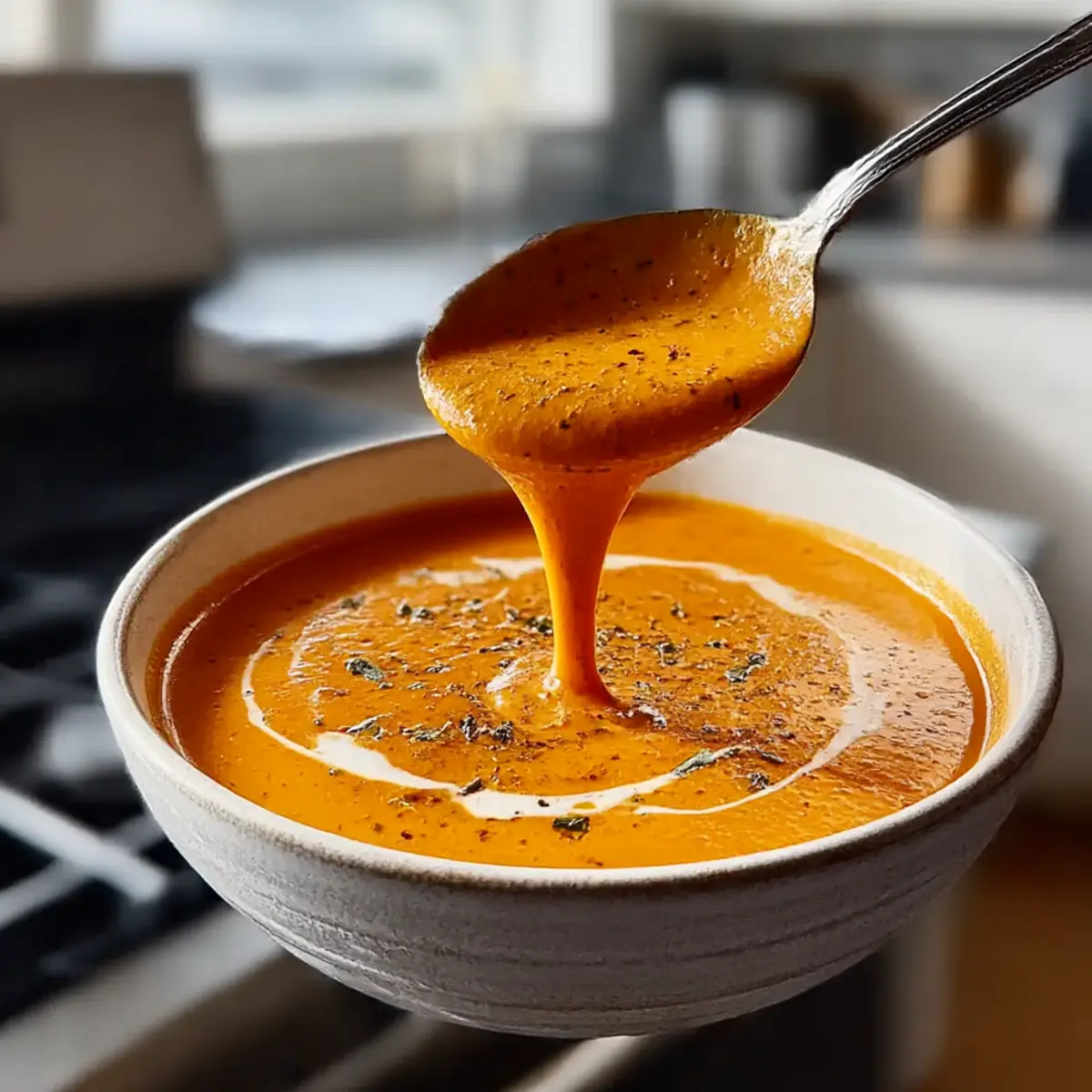 Creamy Roasted Red Pepper Gouda Soup for Cozy Nights